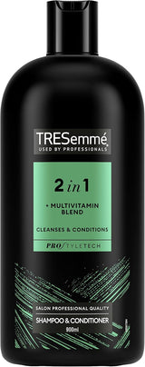 TRESemmé Replenish & Cleanse 2 in 1 Shampoo & Conditioner with multi-vitamin cleansing shampoo for all hair types 900 ml.