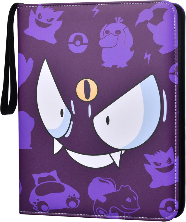 Trading Card Binder 900 Pockets, Premium Trading Card Holder with Removable Sleeves, Waterproof Trading Card Albums, Book Folder Storage Organizer Compatible with Game Cards Collect (Purple).