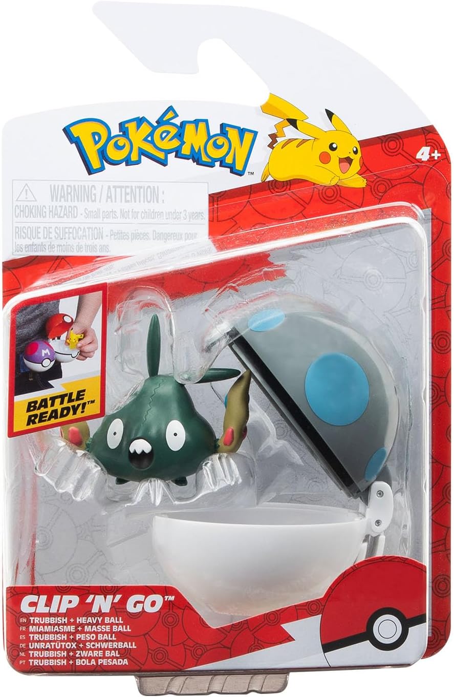 Pokémon Clip ‘N’ Go Bulbasaur and Poké Ball Includes 2-Inch Battle Figure and Nest Ball Accessory.