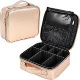 Adakieya Makeup Bag Travel Make up Organiser Bag Storage Vanity Case for Women Makeup Box Cosmetic Bags with Compartments For Indoor ,Outdoor, Black.