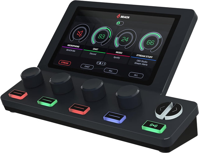 BEACN Mix Create Audio Interface | Windows USB C Audio Mixer for Content Creators | Volume Control for Twitch and YouTube Streams | Content Creator Essentials for Streaming (Dark).