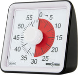 60-Minute Visual Timer- Clock Timer for Kids- Time Management Tool- Silent Countdown Timer-Multipurpose- Practical- Easy to Use (Red).