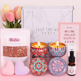 Vanilla Bath Sets Pamper Gifts for Women Birthday, Unique Skin Care Pamper Hamper for Women Self Care package for Her, Relaxation Spa Gifts Set Get Well Soon Gift for Women Best Friend Sister Auntie.