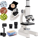 Microscope, 200x-5000x Compound Biological Microscopes With Microscope Slides Set 6x Multiplier Phone Adapter for Adults Students gifts, Biological Microscopes For Science Education.