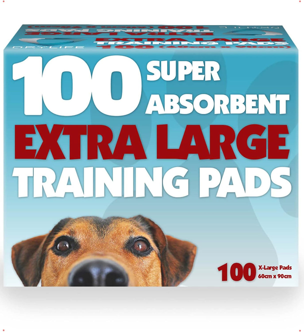 100 x Drylife Super Absorbent Extra Large Dog/Puppy Training Pads - 60cm x 90cm