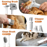 Afloia Dog Grooming Kit with Vacuum, Dog Clippers, Suction 99% Pet Hair, Professional Pet Grooming Kit with 7 Proven Tools for Shedding Grooming, Cat Dog Grooming Vacuum Kit, 1.5L