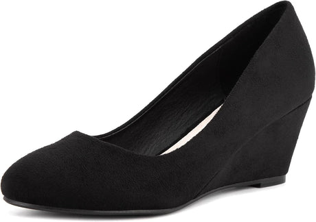 Greatonu Women's Office Wedge Platform Mid Heel Court Shoes.