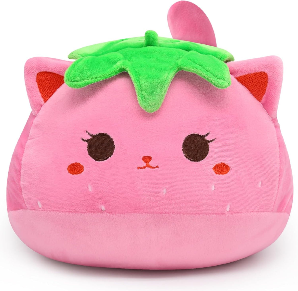 MUFEIRUO Strawberry Cat Plush Pillow, 30 cm Cute Cat Stuffed Animals Toy for Kids, Soft Stuffed Cat Doll for Girls Boys (40cm Strawberry Cat).