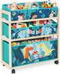 HOMCENT Kids Toy Storage Organizer with Wheels, Utility Rolling Cart with Large Storage Capacity for Bedroom, Toy Room, Playroom - Hold Toys, Books, Blankets (Green).