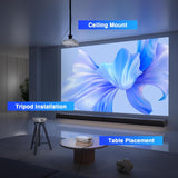 XuanPad Mini Projector, 2024 Upgraded 15000L WiFi Bluetooth Projector, Portable Projector HD 1080P Supported, Home Theater Video Projector Compatible with TV Stick/HDMI/USB/AV/Laptop/iPhone/Android.