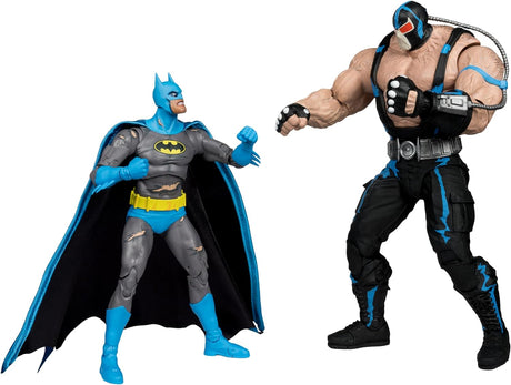 McFarlane Toys DC Multiverse 7-Inch with Megafig 2-Pack - Batman vs Bane (Knightfall) Collectible Action Figure with Accessories and Art Card.