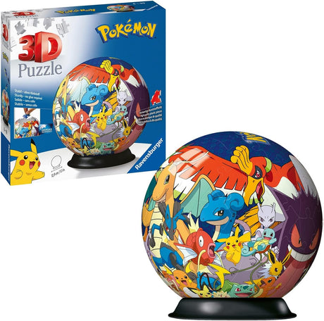 Ravensburger Pokemon 3D Jigsaw Puzzle Ball for Kids Age 6 Years Up - 72 Pieces - No Glue Required - Gifts for Boys and Girls.