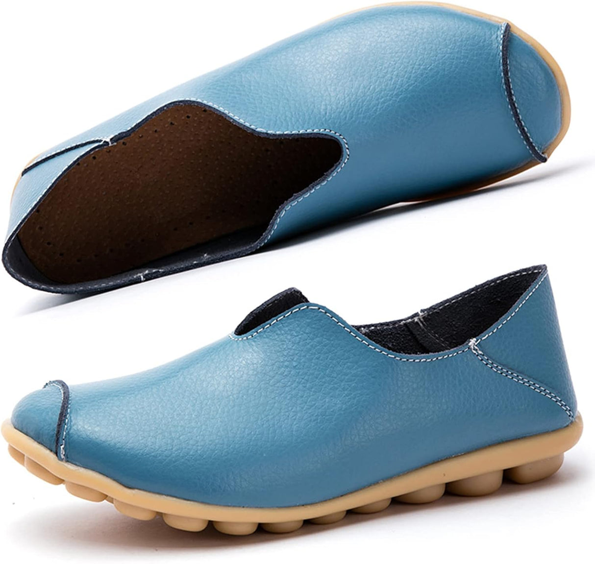 Women's Loafers Moccasins Soft Slip on Flat Boat Driving Shoes.