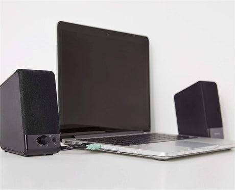 Amazon Basics Computer Speakers For Desktop or Laptop PC, USB-Powered, Black.