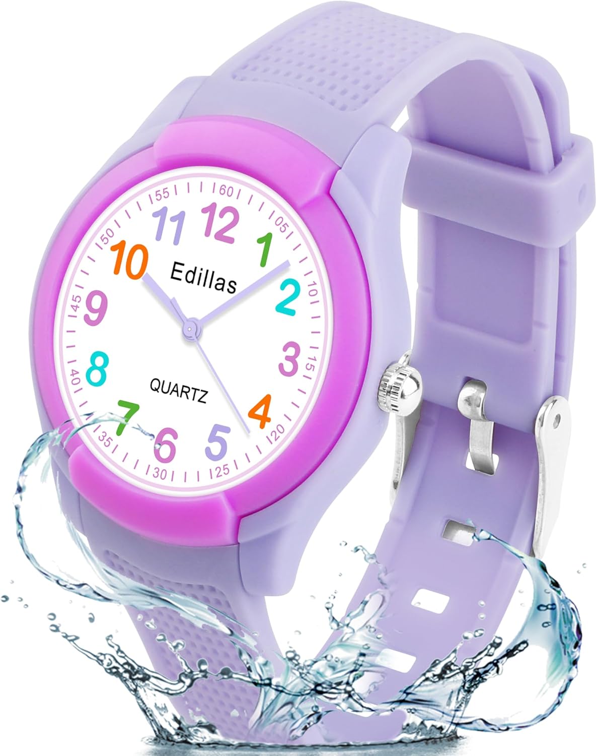 Edillas Kids Analogue Watch Girls Boys,Child Waterproof Learning Time Wrist Watch Easy to Read Time WristWatches.