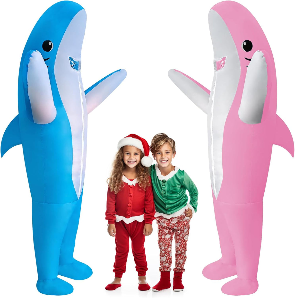 DeHasion 2 Packs Inflatable Shark Costume Inflatable Animal Costume for Adult/Halloween/Birthday/Holiday.