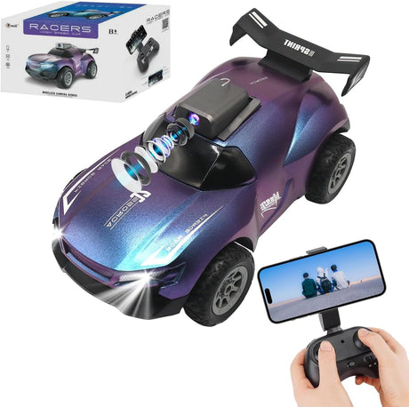 OBEST Remote Control Car with Camera, 2.4GHz WiFi Toy Car Controlled via App Phone, with a Rotating High Definition Camera, Intelligent Go-Kart Gift for Boys and Girls.