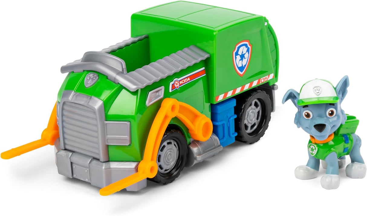 Paw Patrol, Rocky’s Recycle Truck, Toy Truck with Collectible Action Figure, Sustainably Minded Kids’ Toys for Boys & Girls Aged 3 and Up.