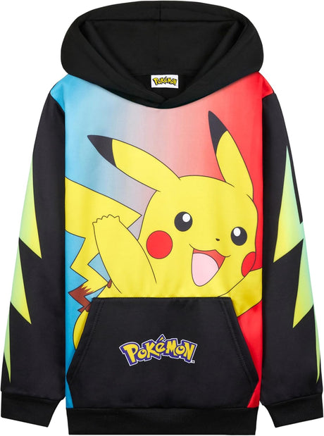 Pokemon Boys Hoodie with Cuffed Sleeves, Kangaroo Pocket - Anime Gifts.