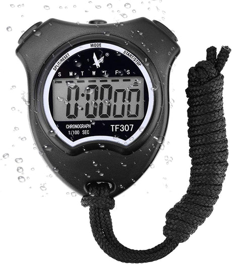 Digital Sports Stopwatch Stopwatch Digital Stopwatch with Alarm/Calendar for Swimming Football Stopwatches Shockproof Sport Stopwatches for Coaches.