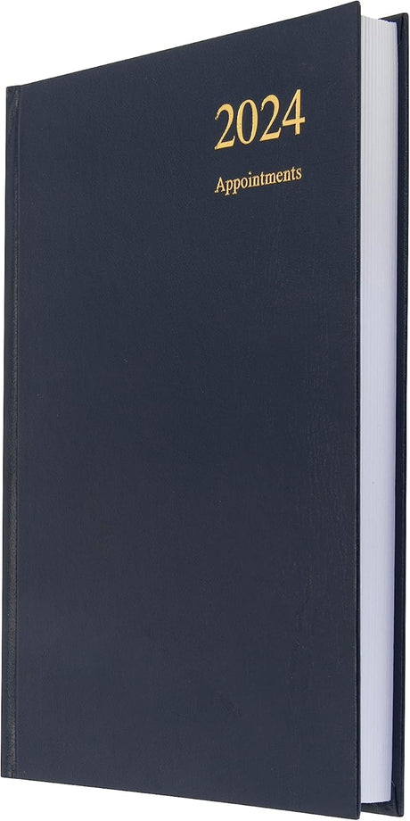 Collins Debden Collins Essential A4 Diary 2024 Daily Planner - 2024 Page A Day Diary Journal & 2024 Planner - Business Office Academic and Personal Use - A4 Size (Black).