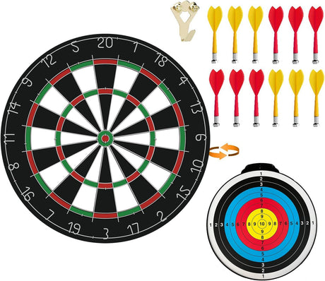 Magnetic Dart Board Set- 12pcs Magnetic Dart - Excellent Indoor Game and Party Games - Safe Magnetic Dart Board for Kids and Adult.