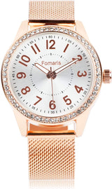 Women's Watches Ladies Quartz Wrist Watch with Luxury Pave Floating Crystal Diamonds for Women Girls.