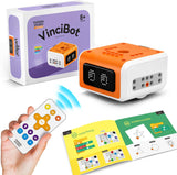 MatataStudio VinciBot Programmable Robot for Kids Ages 8-12 AI Coding Robot Remote Control Electronic Programming Robot compatible Scratch Python STEM Educational Toy Back to School Gift for Boy Girl.