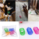 Andiker Cat Spring 12pcs, Cat Interactive Toy to Kill Time and Keep Fit Colorful Creative Toy Durable Soft Cat Activity Toy for Swatting, Biting, Hunting Kitten Toys