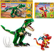 LEGO Creator 3in1 Animal Bundle: Mighty Dinosaurs (31058) & Red Dragon (31145) Building Toys with Phoenix Bird, Triceratops, Pterodactyl, T-Rex and Fish Figures, Gift for 6 Plus year Old Boys & Girls.