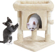 Yaheetech 59cm Basic Cat Tree Tower, Cat Scratching Post w/Oversized Perches, Condo and Hanging Ball, Cat Furniture Cat House for Cats Kittens Pets, Dark Grey.