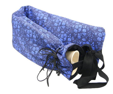 Liberty Fabric Wearable Long Hot Water Bottle With Padded Cover.