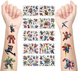 4 Sheet Super Hero Avengers Temporary Tattoos Stickers for Kids,Superhero Party Bag Filler Favors Cute Fake Tattoos Stickers for Kids Boys Girls School Rewards Gifts.