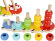 Toys of Wood Oxford Wooden Stacking Rings and Counting Games with 45 Rings Number Blocks- Counting Ring Stacker-Wooden Sorting Counting toy for 3 years old Kids Maths Learning Montessori Materials.