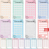 WenmthG 32Pcs A6 Savings Challenge Trackers, Money Saving Wallet UK Cards, Budget Binder Cash Organizer Book Budget Planner Cards with 50P| £1| £5| £10| £20| 30 DAYS| 52 WEEKS| DIY Challenge