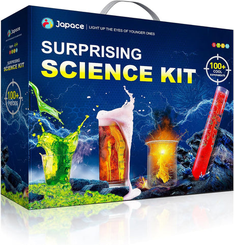 Japace 100+ Science Lab Experiments Kits for Kids, STEM Activities Educational Scientist Toys for Boys Girls Chemistry Set, Cool Christmas Birthday Gift Ideas Holiday Suprise.