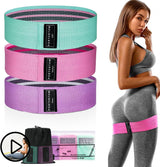 PORTENTUM Resistance Bands, Fitness Bands Set, Yoga Strap in 3 Tensile Strengths, Training Band, Yoga Band, as Resistance and Support for Leg Training, Terra Bands.