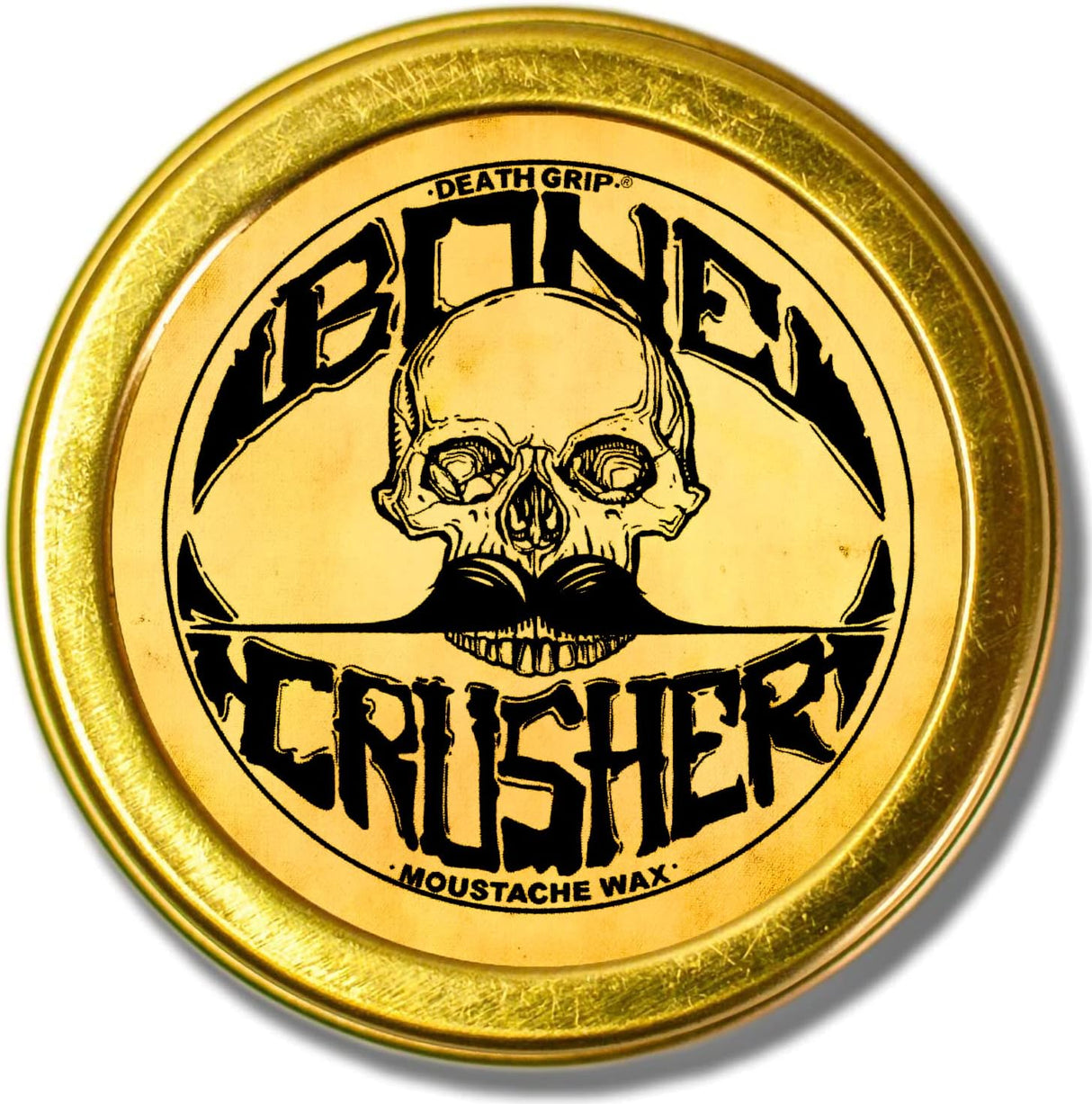 Moustache Wax Extra Strong Hold Grooming For Men - 1oz Bone Crusher Mustache & Beard Wax Tin - Perfect For Handlebar Dali English Curly Moustaches By Death Grip.