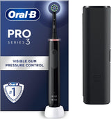 Oral-B Pro 3 Electric Toothbrushes For Adults, Gifts For Women / Men, 1 Cross Action Toothbrush Head & Travel Case, 3 Modes with Teeth Whitening, 2 Pin UK Plug, 3500, Black, Oral B.