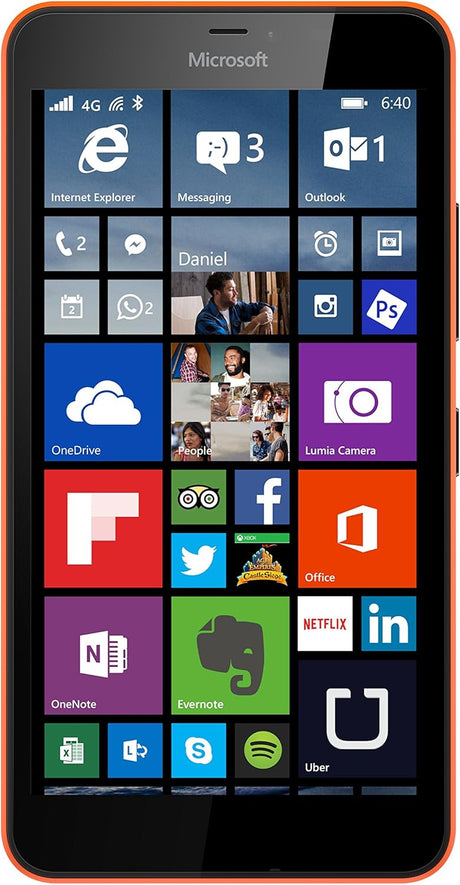 Microsoft Lumia 640XL LTE 5.7-Inch SIM-Free Windows Smartphone - Orange.