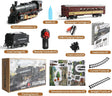 FIYCATPSA Christmas Toys Gifts for 3-12 Year old Kids Boys Girls, Train Set - Electric Train Toy for Boys Girls w/Smokes, Lights & Sound, Railway Kits w/Steam Locomotive Engine, Cargo Cars & Tracks.