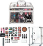 Technic 36 Pcs Clear Carry & Storage Train Case Including Beauty Makeup Cosmetics & Tools.