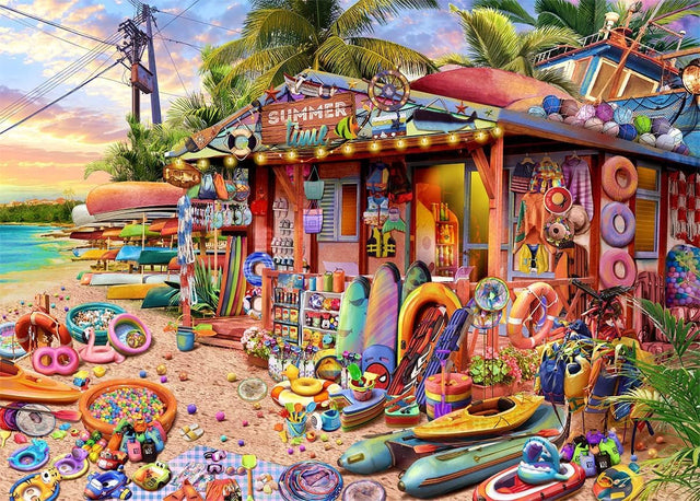 HUADADA Jigsaw Puzzles 1000 Pieces for Adults | Beach Shop | 1000 Piece Puzzle Educational Games Home Decoration Puzzle..