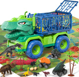 Bennol Toddler Boys Toys Gifts for 2 3 4 5 Years Old Boys, Dinosaur Trucks Toys for Kids 2-4 3-5 Years with 8 Dino Figures, 3 Pull Back Dinosaur Cars, Play Mat, Dinosaur Playset Gifts for Boys Girls.