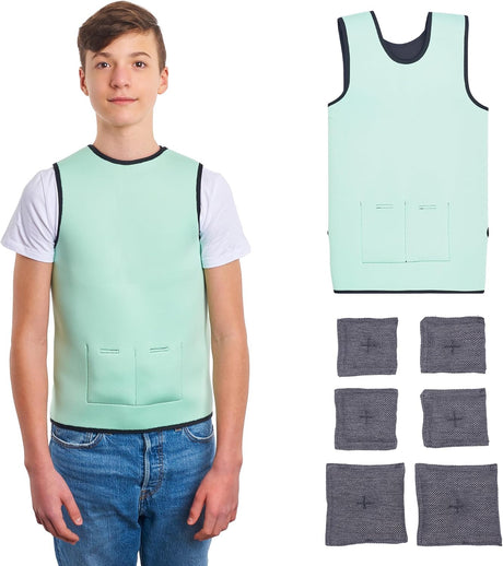 Weighted Vest for Kids | Provide Deep Pressure Comfort | ADHD Tools for Kids | Autism Sensory Clothing | Adjustable Weighted Vest | Weighted Compression Vest for Kids | Ensure a Secure Feeling.