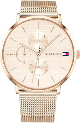 Tommy Hilfiger Analogue Multifunction Quartz Watch for Women with Leather or Stainless Steel Bracelet in Link or Mesh.