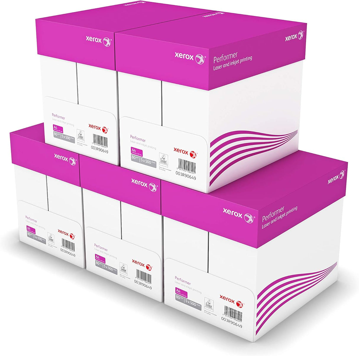 Xerox Performer Multifunction Paper, 80gsm, A4, 1 Carton, 5 Reams, 2500 Sheets, 5 Reams per Carton.