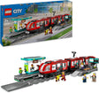 LEGO City Downtown Tram and Station Vehicle Building Toy Set for 7 Plus Year Old Kids, Boys & Girls, with 6 Minifigures and a Guide Dog Figure for Role Play, Birthday Gift Idea, 60423.