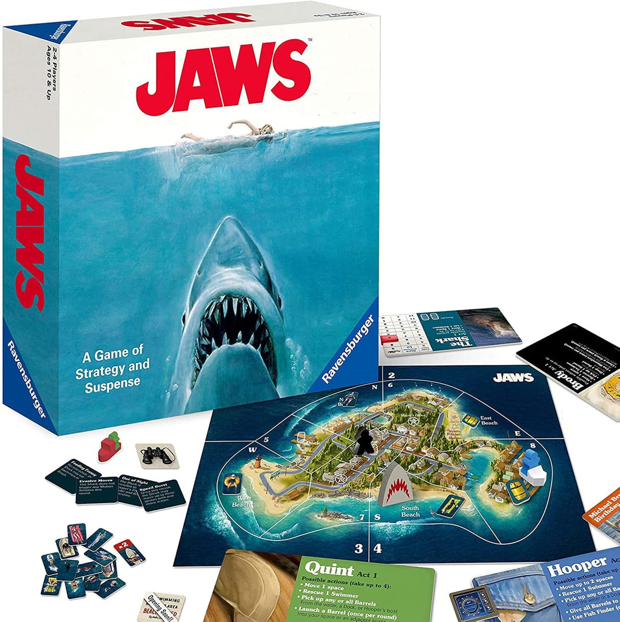 Ravensburger Jaws Immersive Strategy Board Games for Adults and Kids Ages 12 Years Up - 2 to 4 Players.