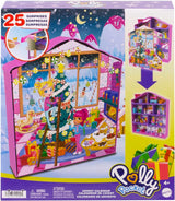 Polly Pocket Dolls Advent Calendar, Gingerbread House Playset with 25 surprise gifts!, HKW16.